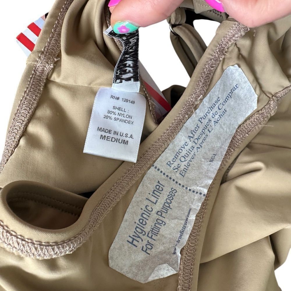 Dippin’ Daisy’s Sexy Beige Euphoria High Cut V Plunge One Piece Swimsuit - Picture 7 of 9